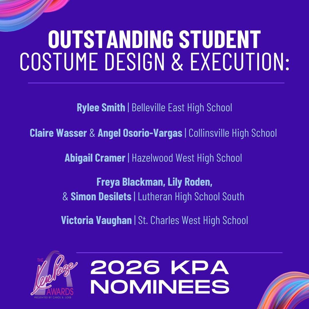 List of nominees for Outstanding Student Costume Design & Execution at the 2026 KPA Awards.