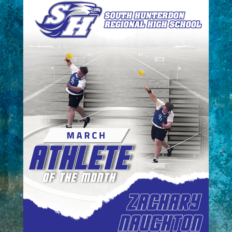 Zachary Naughton named March Athlete of the Month for South Hunterdon Regional High School.