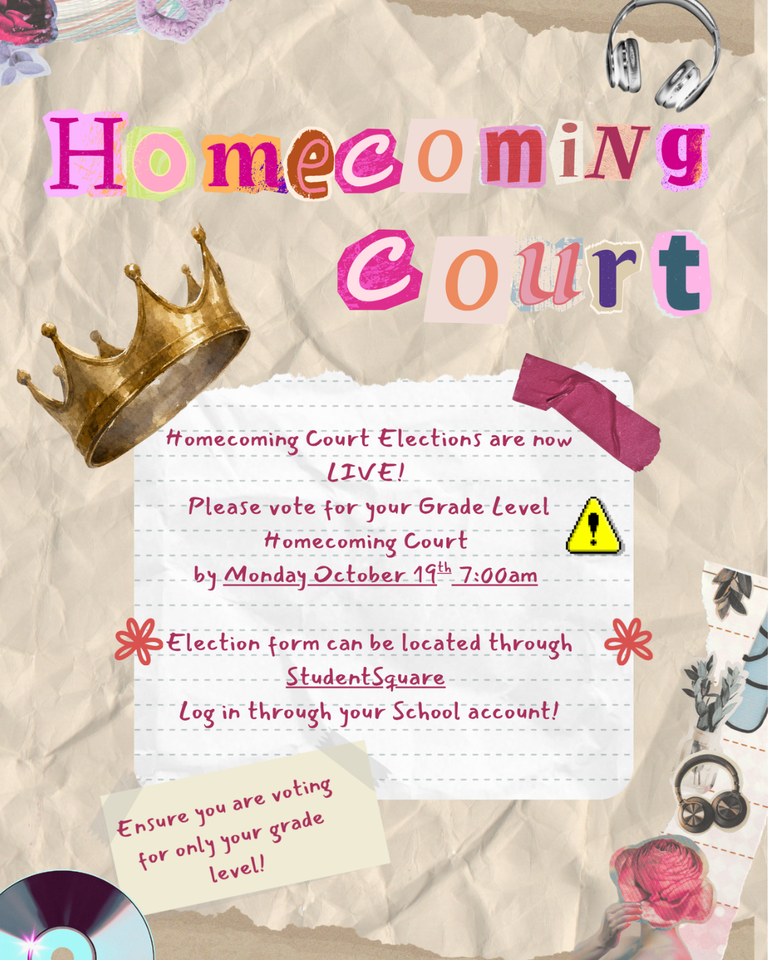 👑 Cast Your Vote for Homecoming Court
