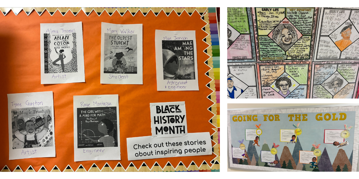 A collage of bulletin boards 