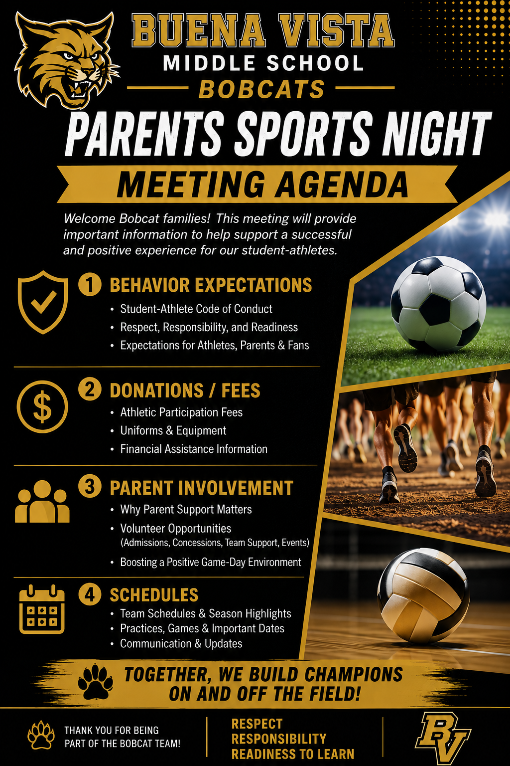 Parent Sports Meeting Tonight at 5:15 pm