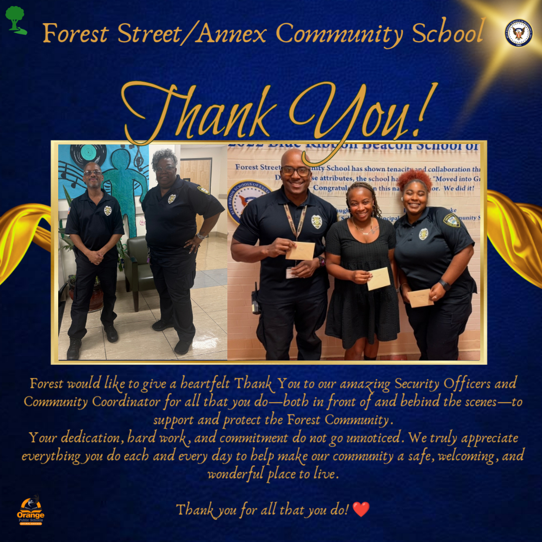 Celebrating Forest very own Security Officers and Community Coordinator!!!
