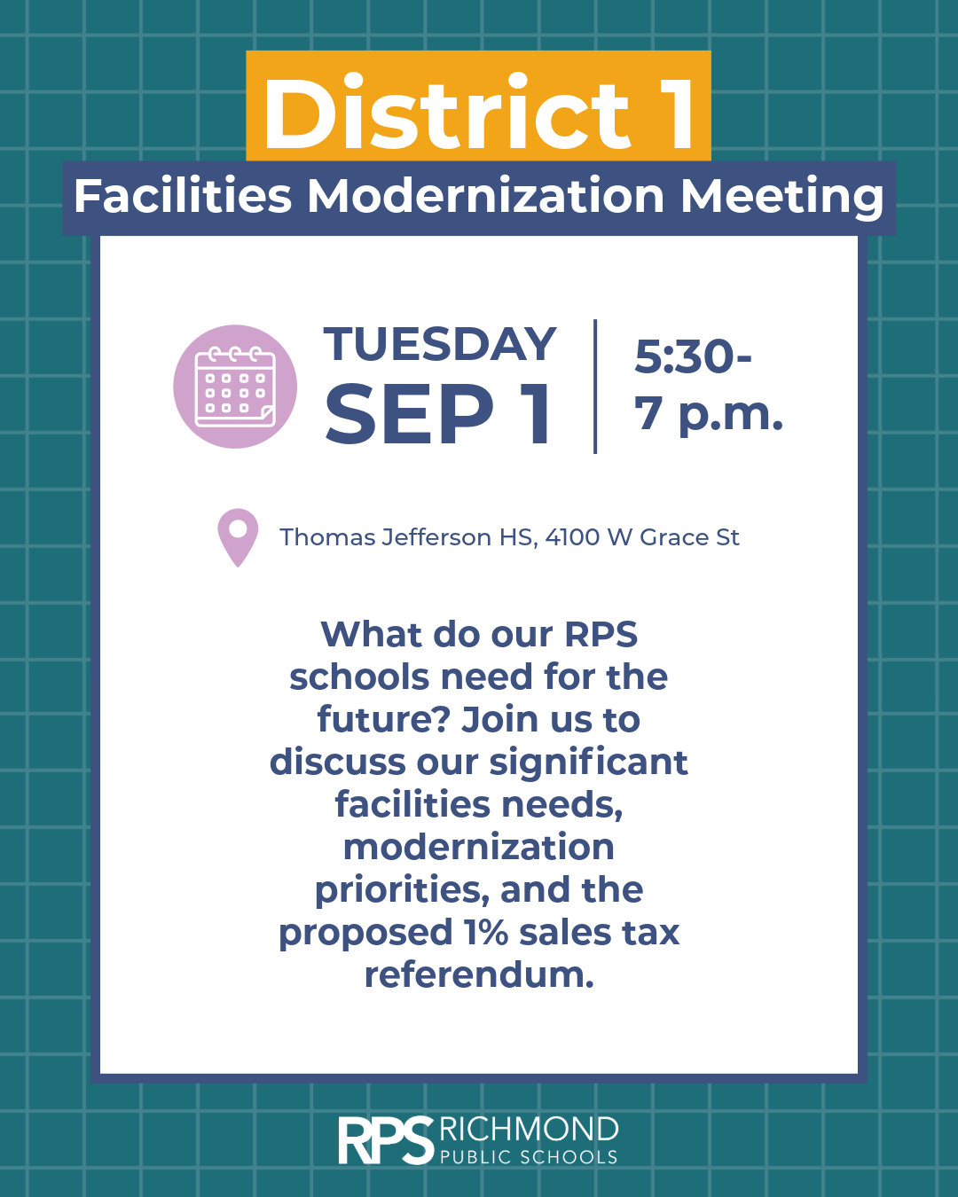 Join Us Tonight in District 1: Help Shape the Future of RPS Facilities