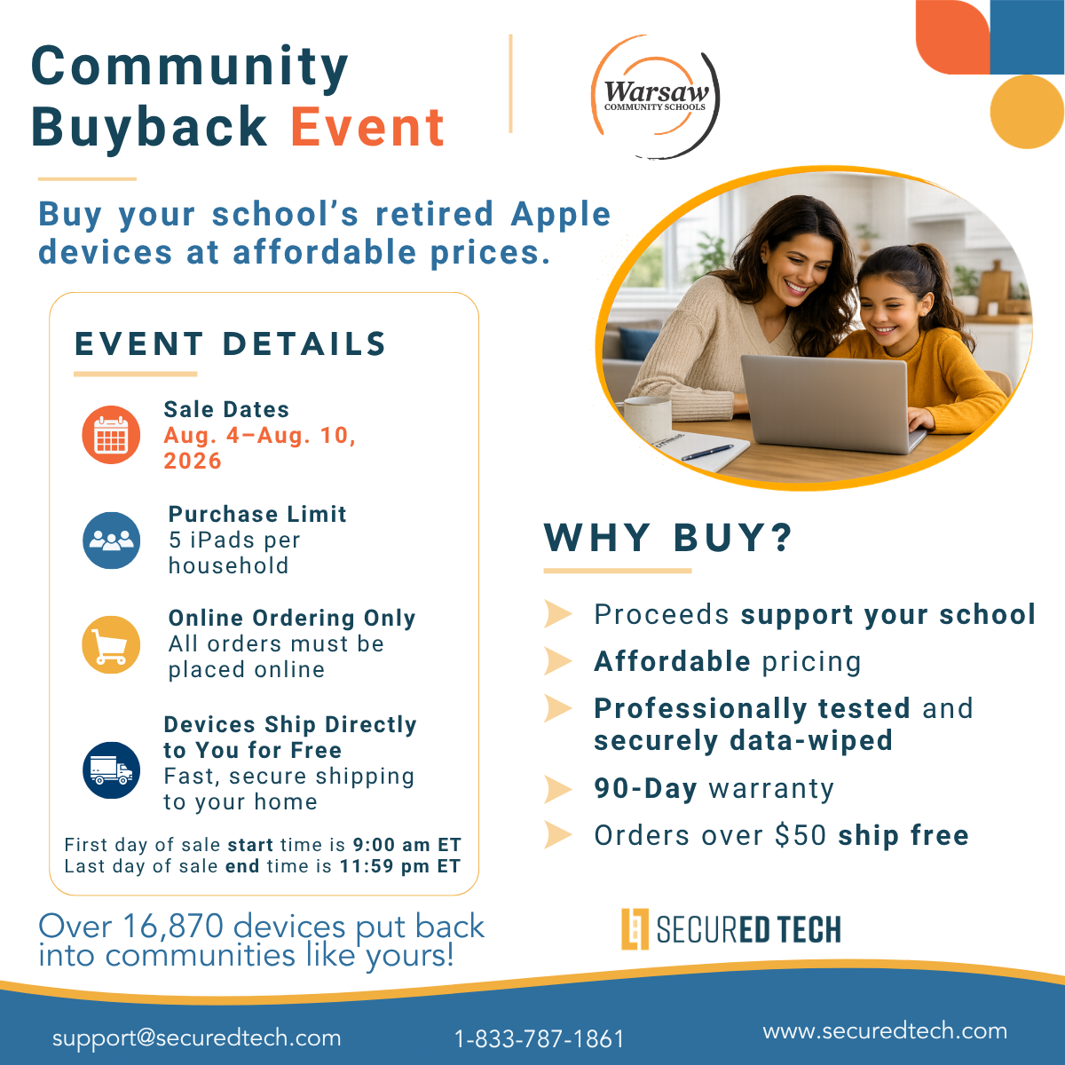 Community Buyback Event is Here!  Shop Retired WCS iPads TODAY