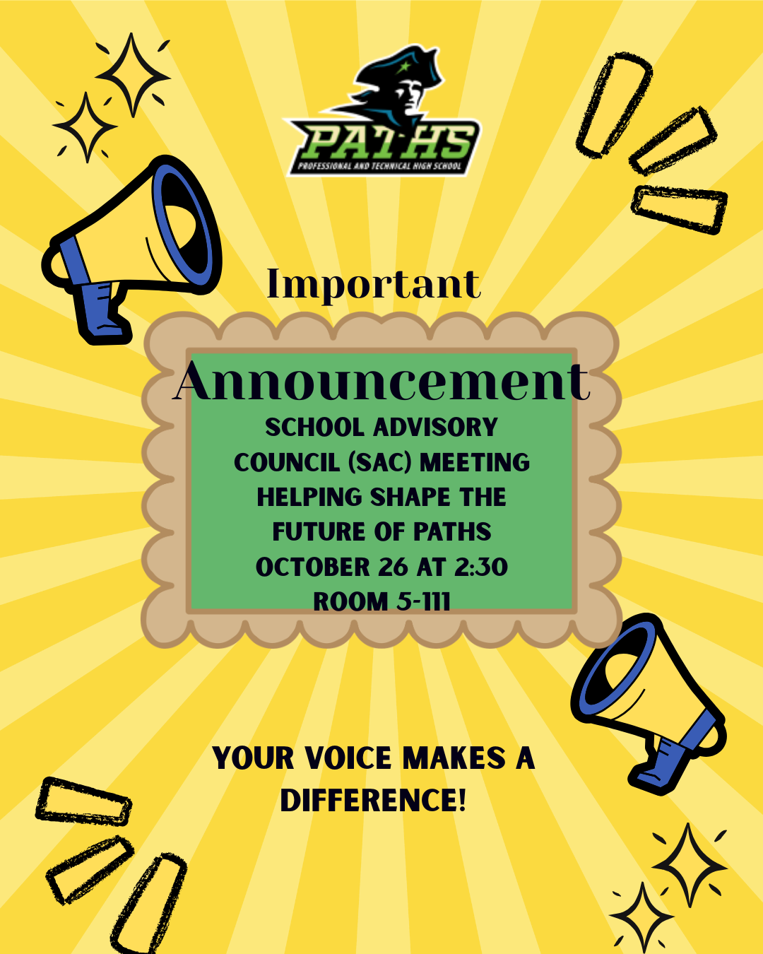 October SAC Meeting Announcement