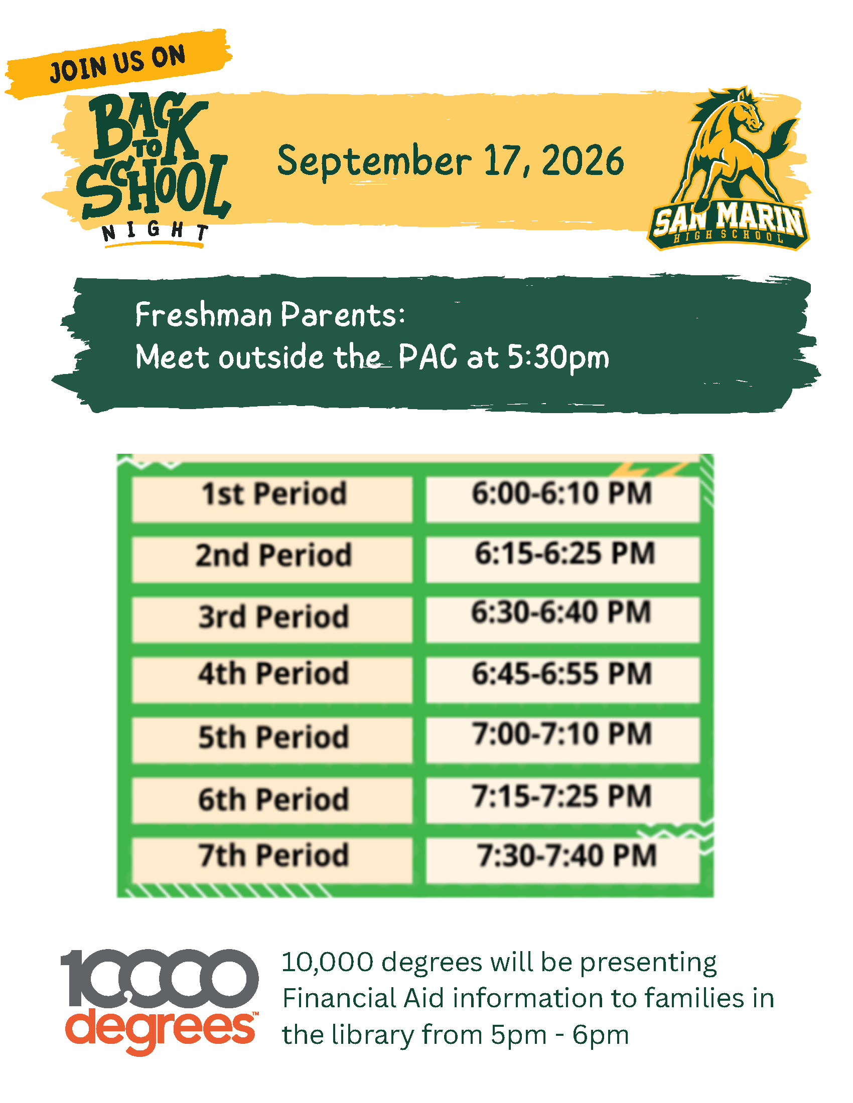 Back 2 School Night 9/17/26
