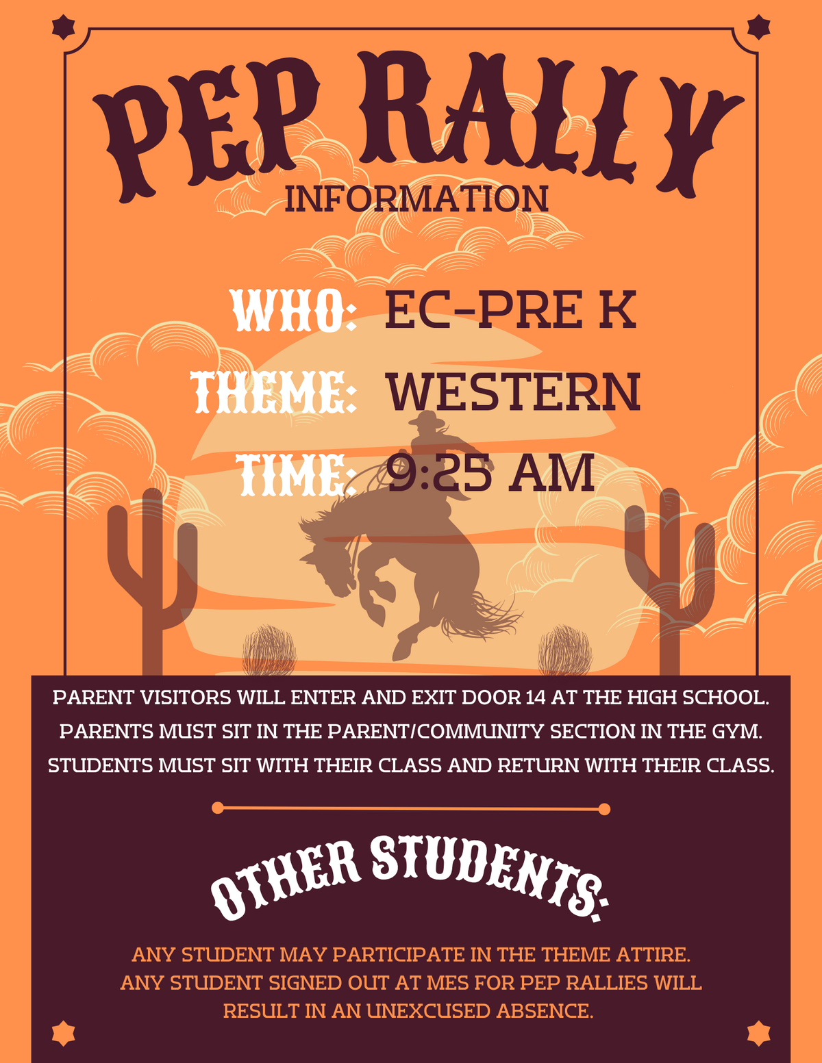 pep rally info