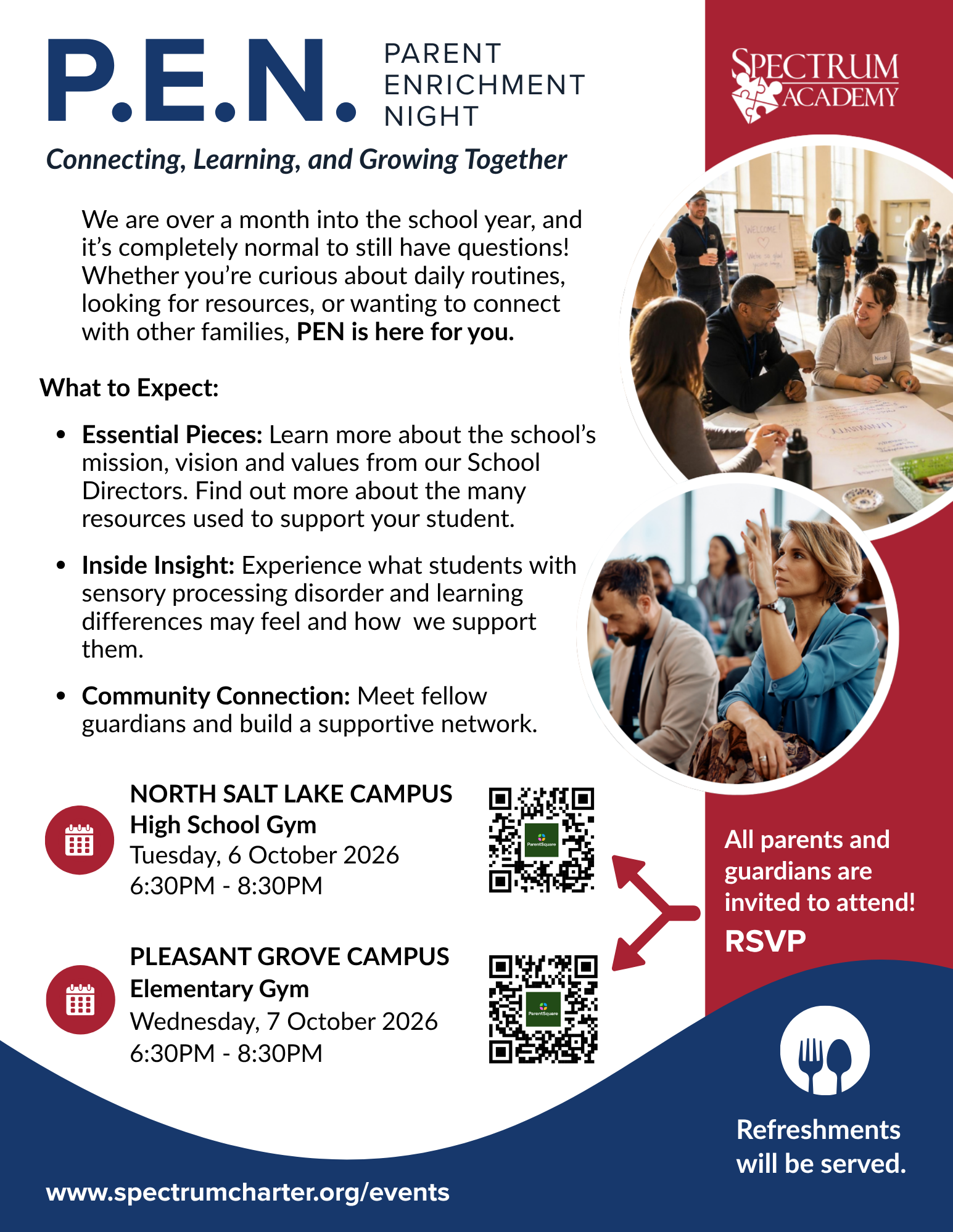 Join Us: Parent Enrichment Night Oct 7th 6:30pm