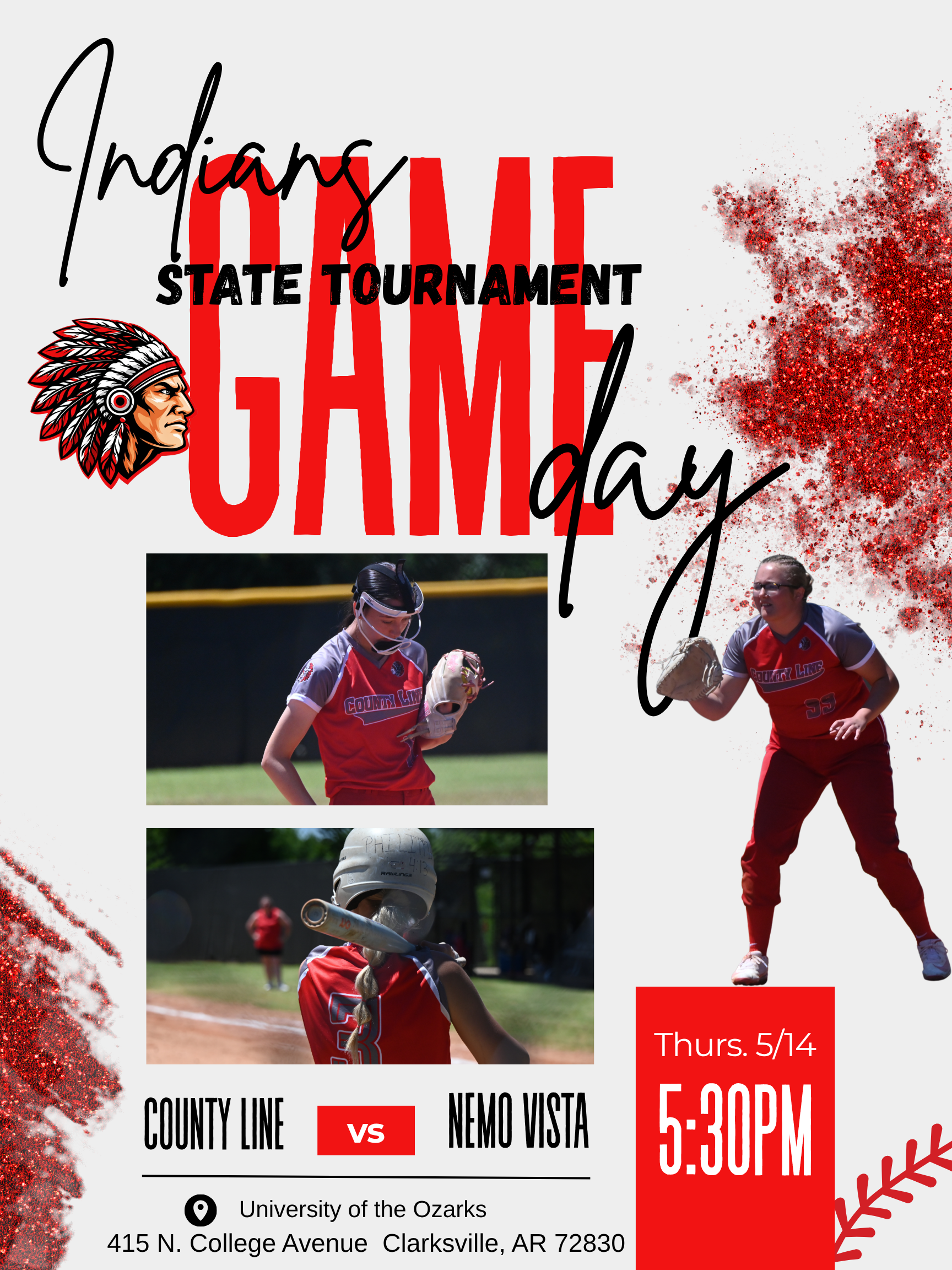 STATE TOURNAMENT- SOFTBALL GAME DAY!