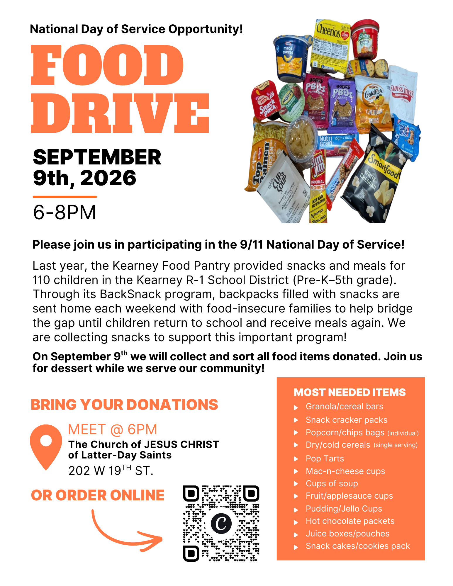 Community Food Drive to Support KSD Students