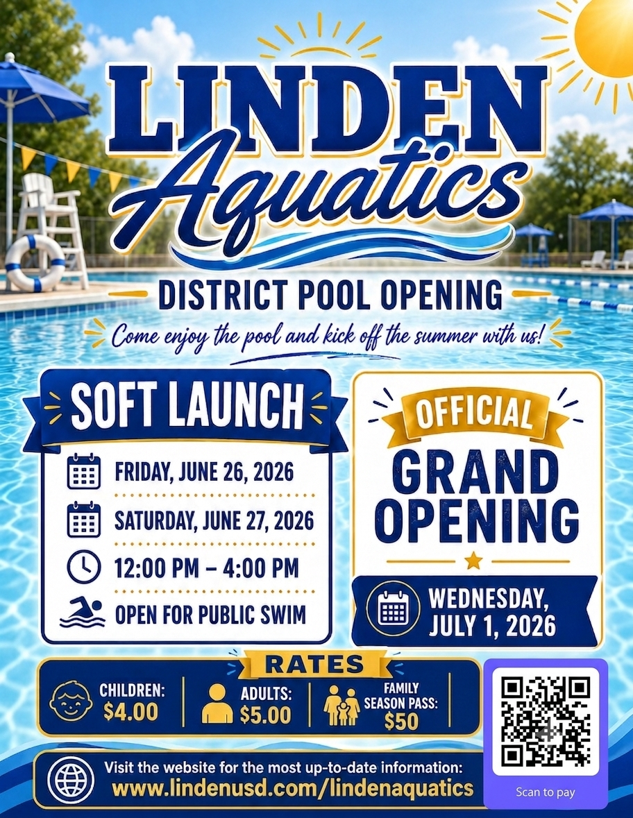🏊‍♂️ Linden Aquatics District Pool Opening Details ... 