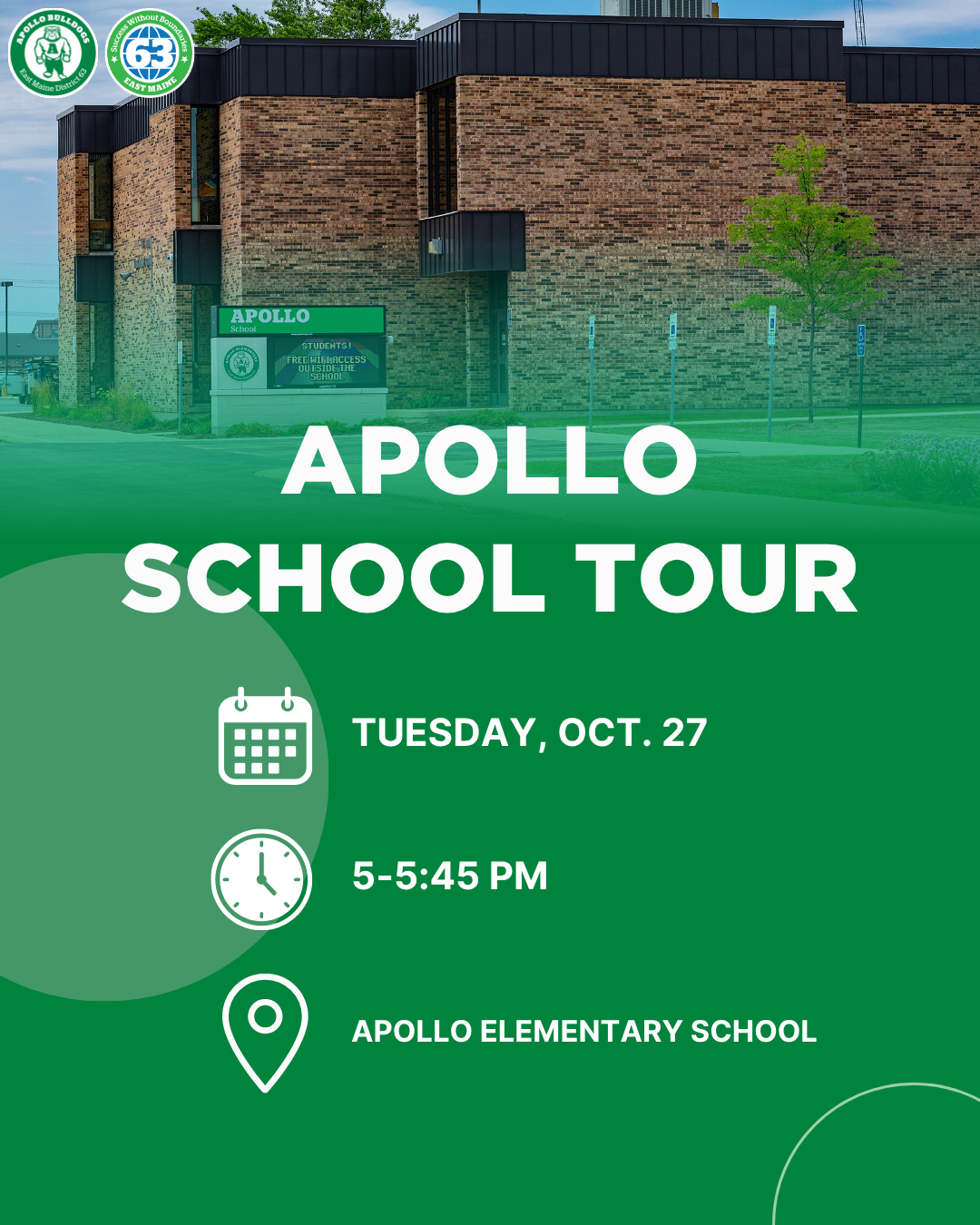 Apollo School Tour on October 27