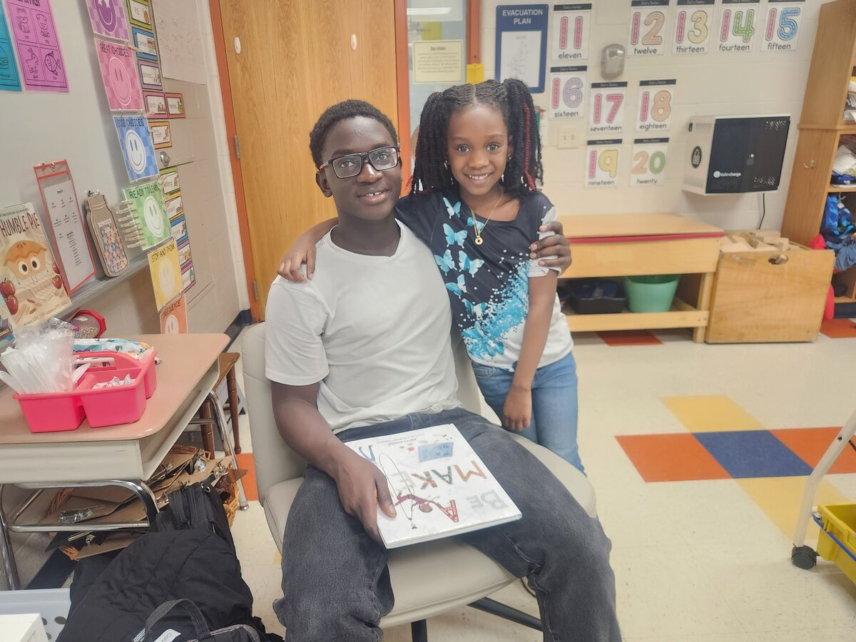 High School Guest Reader in Mrs. Hadden’s Class