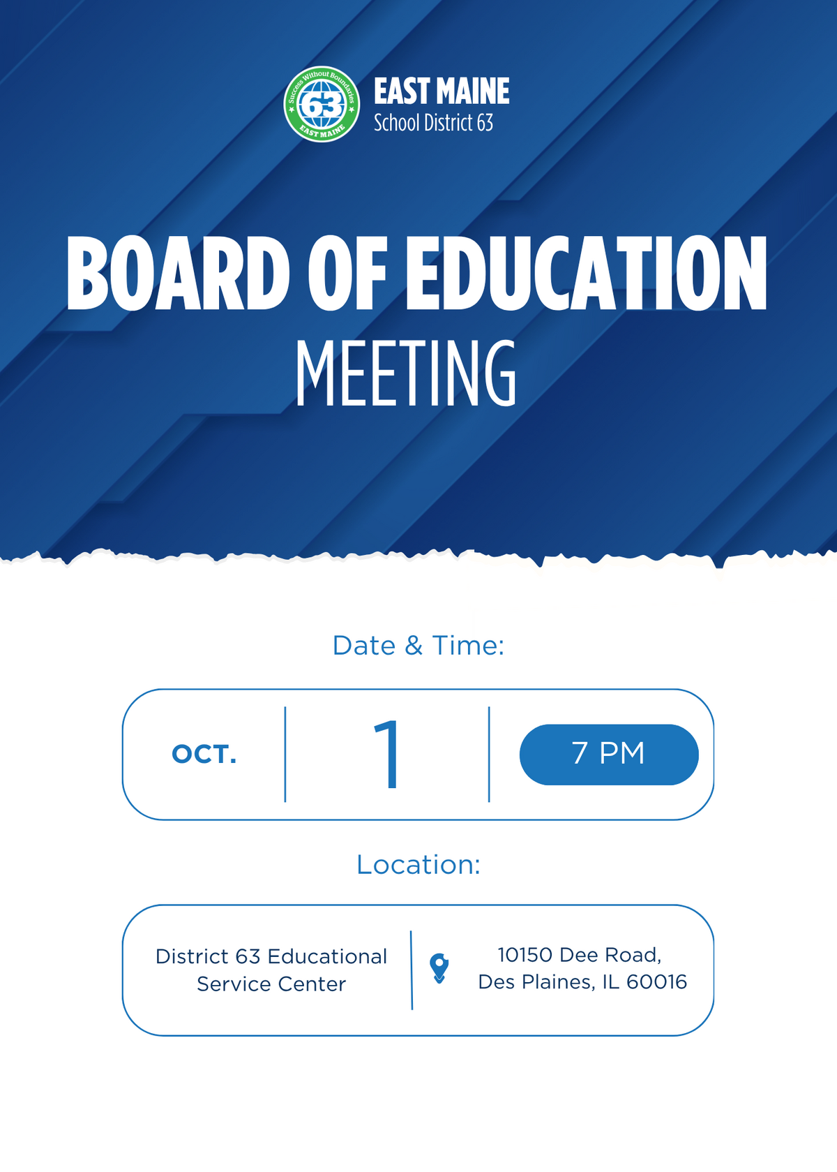 Board of Education Meeting - October 1