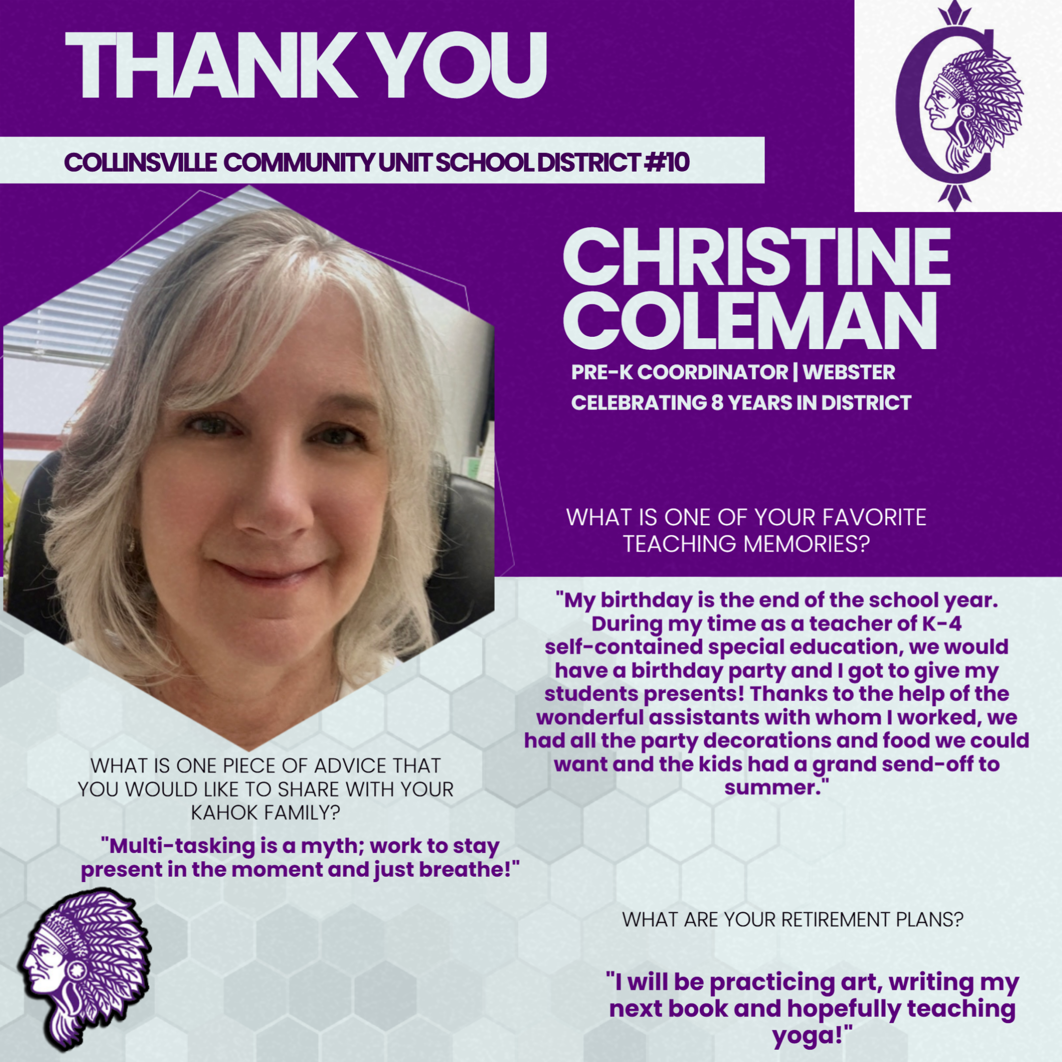 Christine Coleman shares her favorite teaching memory about a birthday party for her students and their send-off to summer.