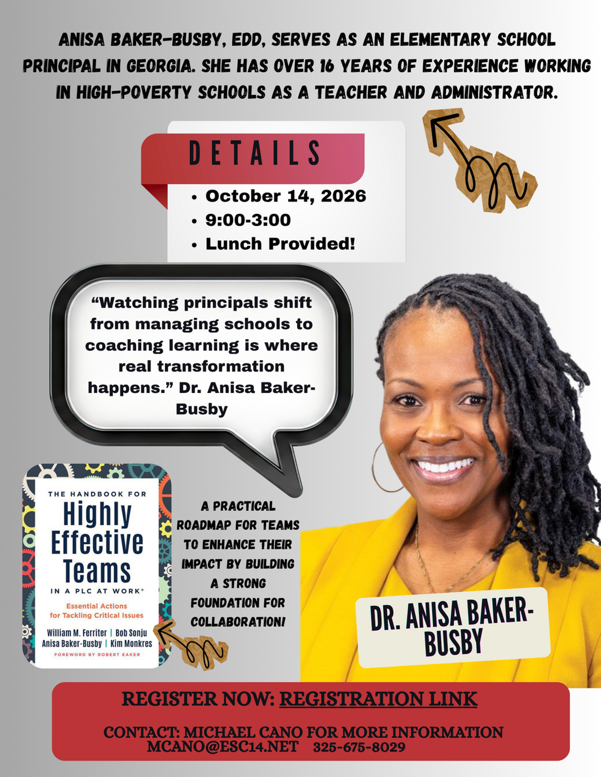 October 14th -  Highly Effective Teams with Dr. Anita Busby-Baker