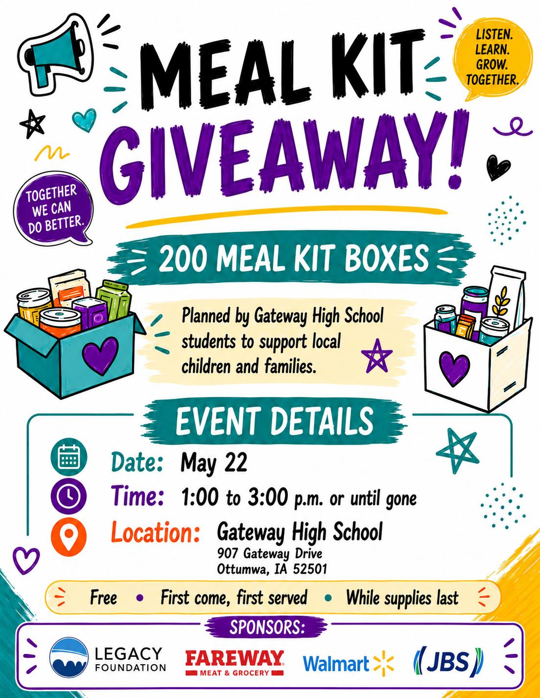 Summer Meal Kits Food Pantry Available Friday, May 22
