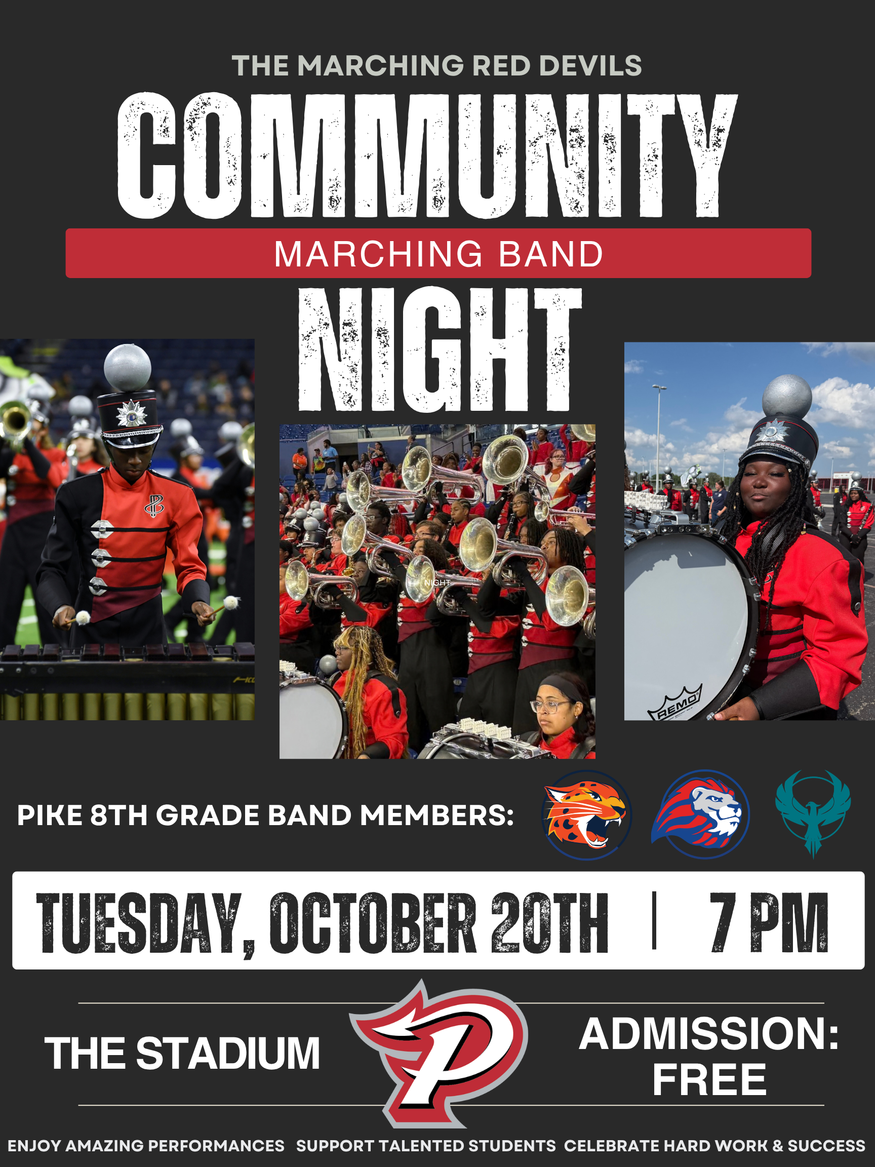 Marching Band Community Night - Tuesday, October 20th