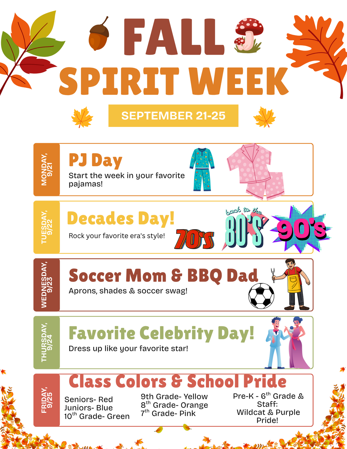 Fall School Spirit