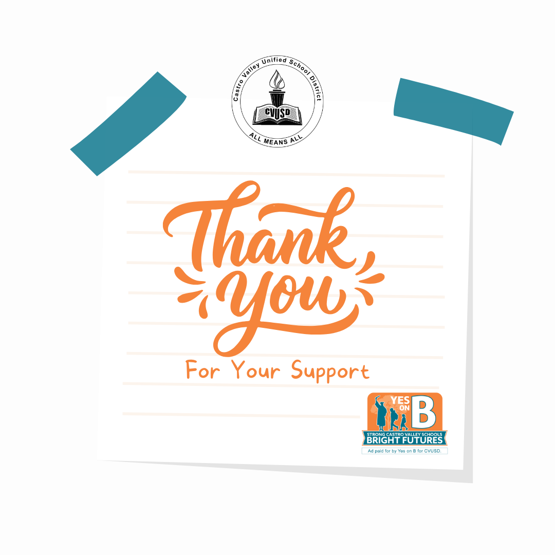 Castro Valley Unified School District Thanks Community Following Measure B Election