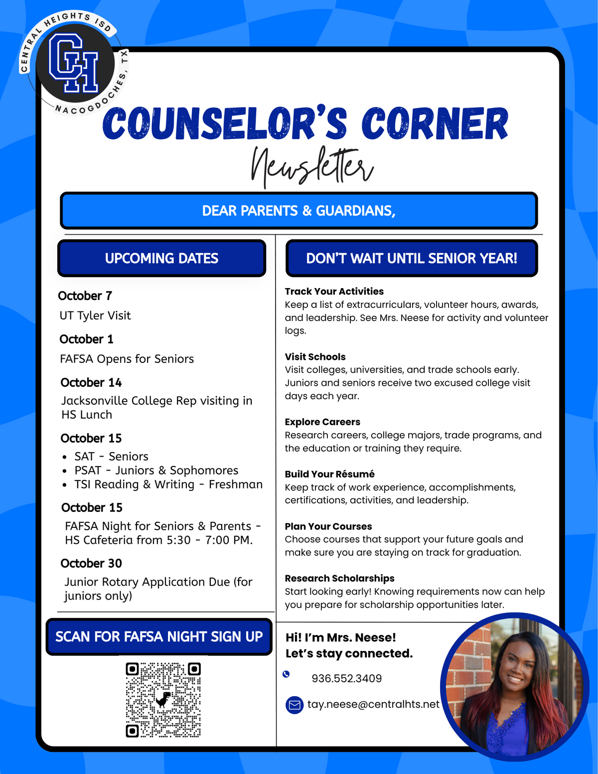 Counselor Newsletter 9/28/26 - 10/2/26