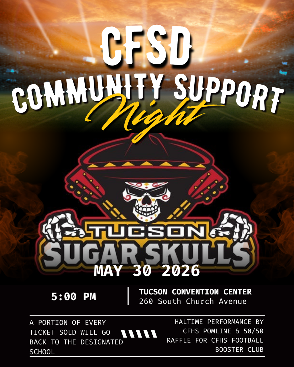 CFSD Community Support Night with the Tucson Sugar Skulls