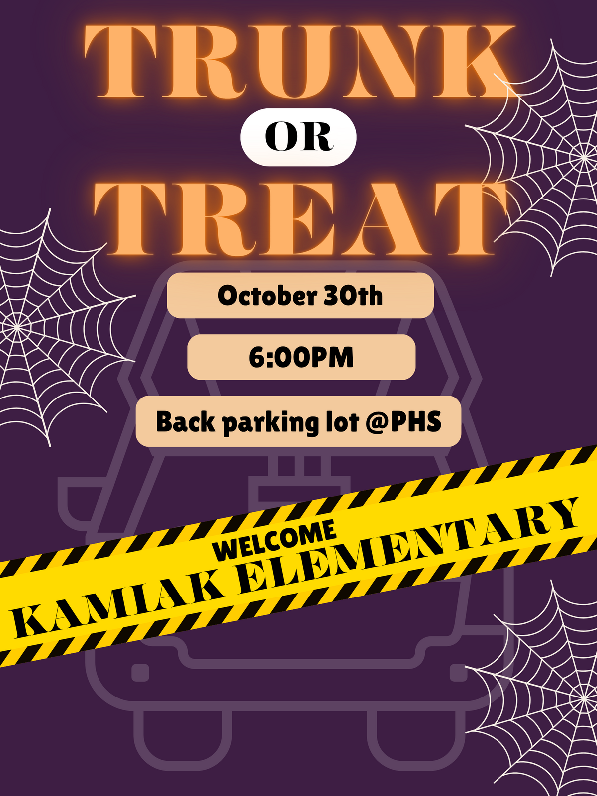Pullman High School Hosting "Trunk or Treat"