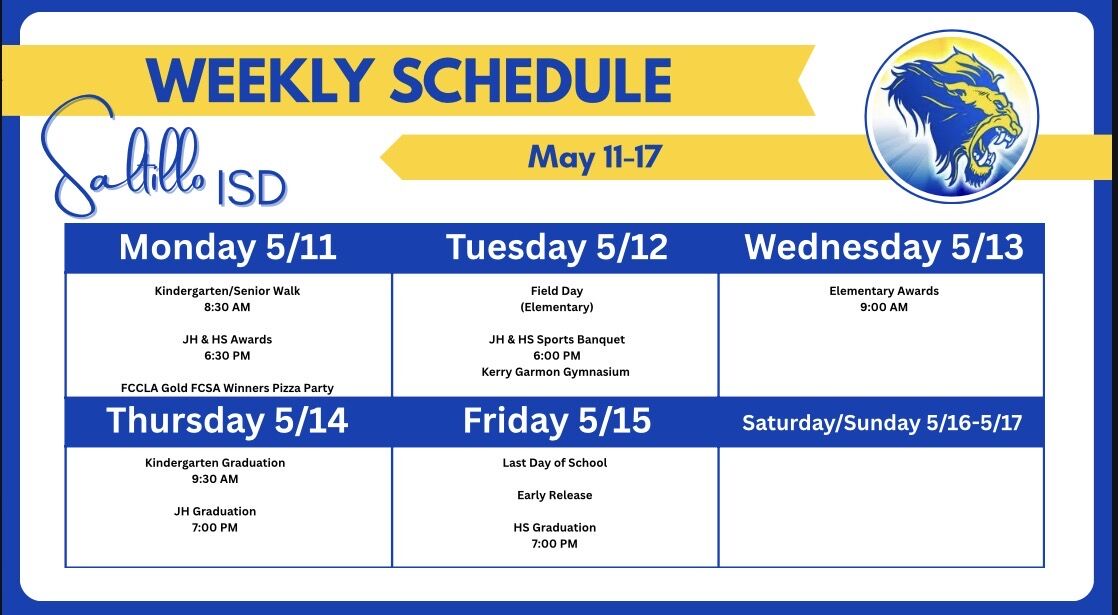 Weekly Schedule 