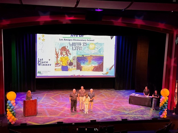 Image of 5th-grade student that was recognized at the Cucamonga Valley Water District poster contest celebration.