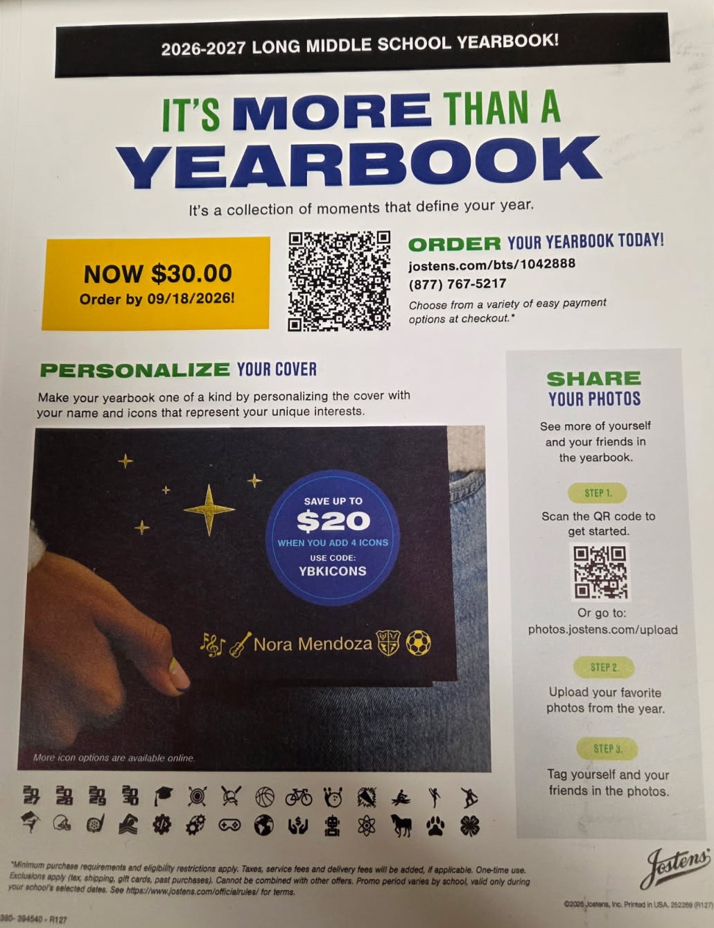 Order Yearbook Early