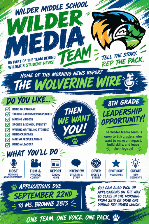 flyer about WMS Media Team