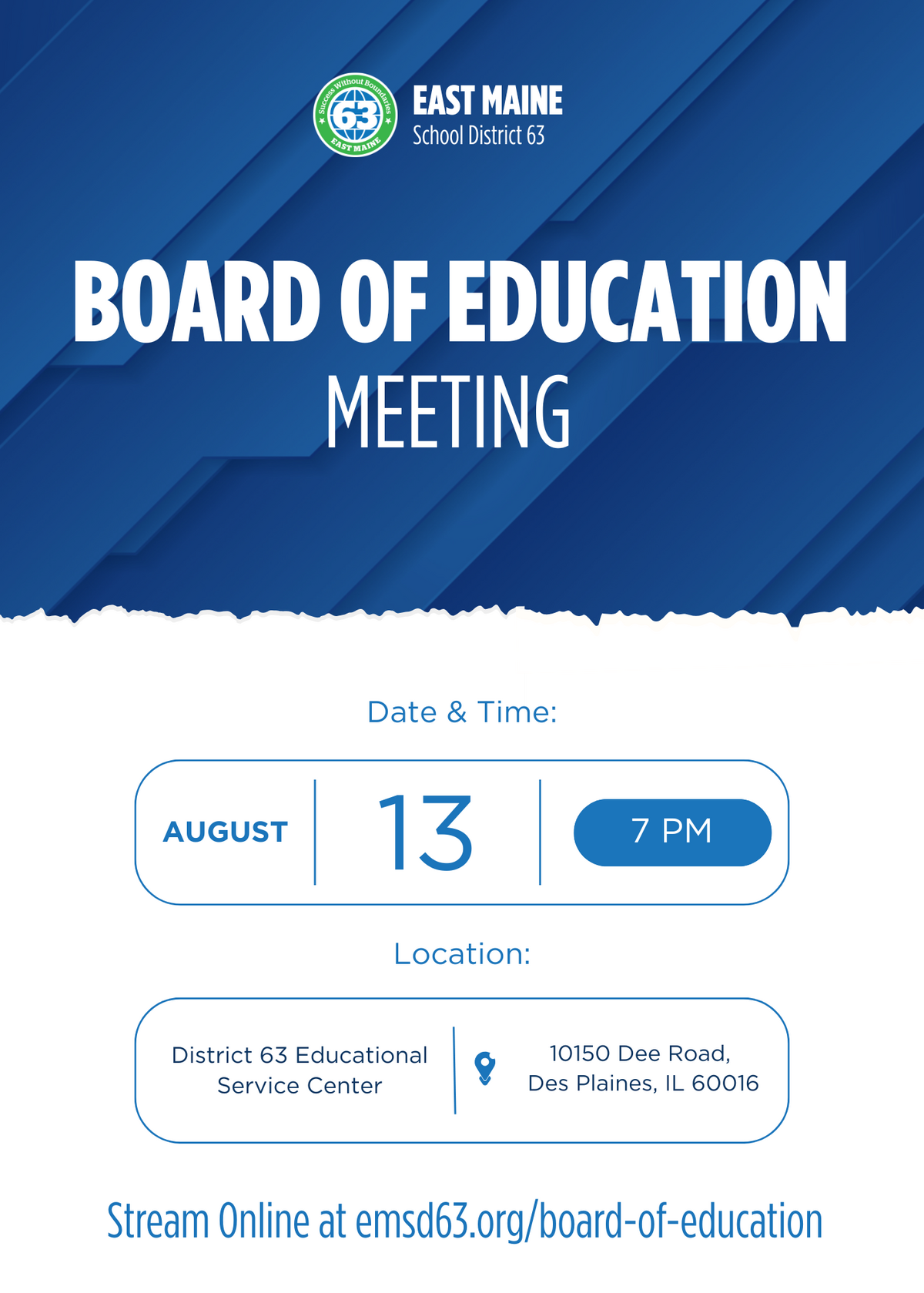 Board of Education Meeting - August 13