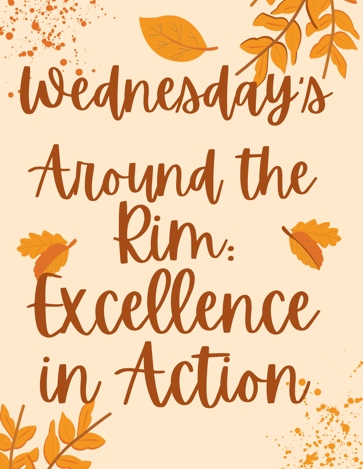 Wednesday's Around the Rim: Excellence in Action!