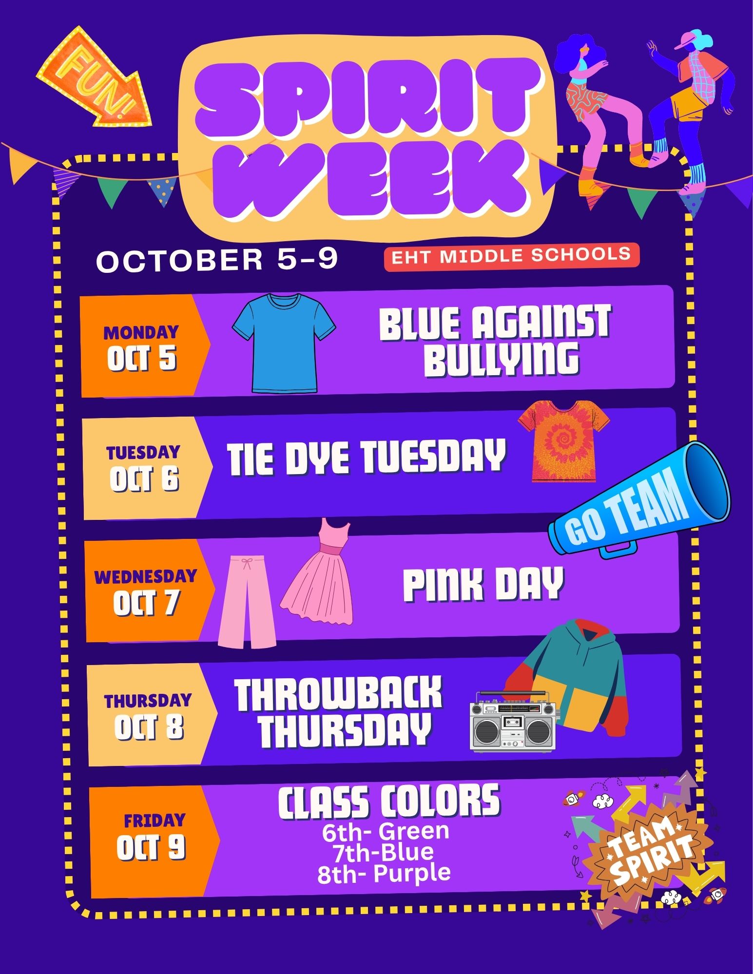 Spirit Week 10/5-9