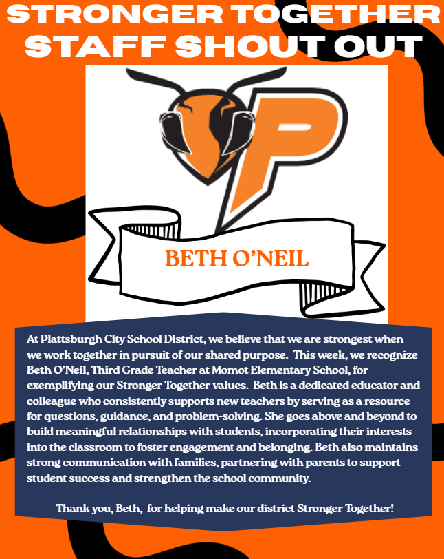 Staff Shout Out - Beth O'Neil