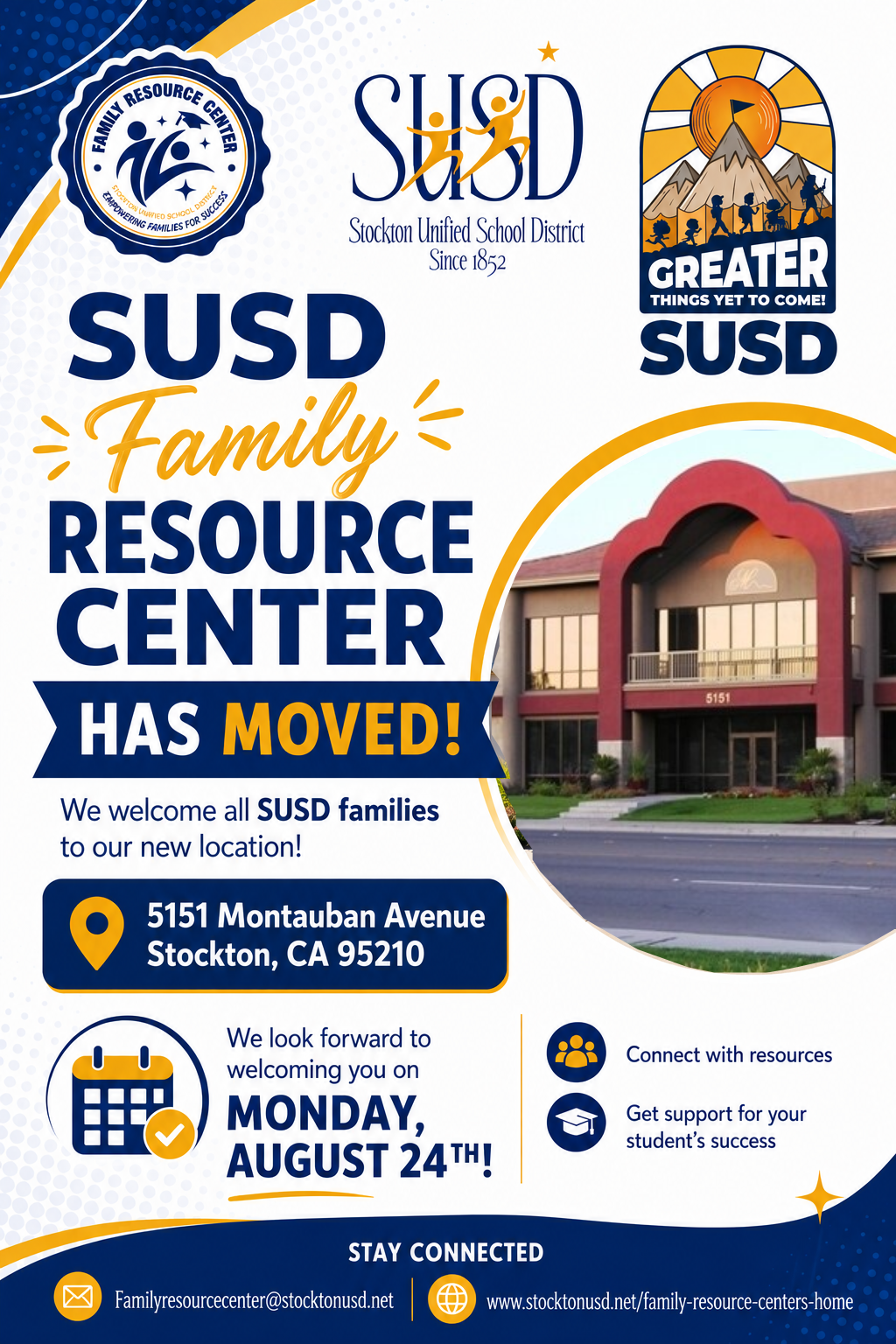 📍 SUSD Family Resource Center Has Moved!