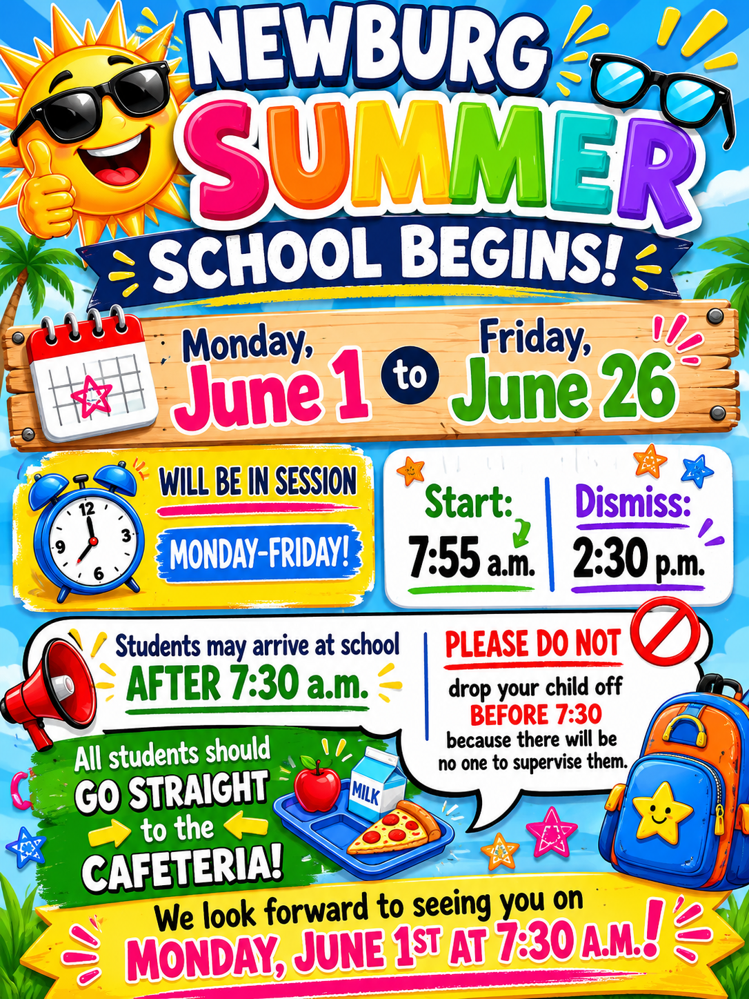 Newburg Summer School Reminder