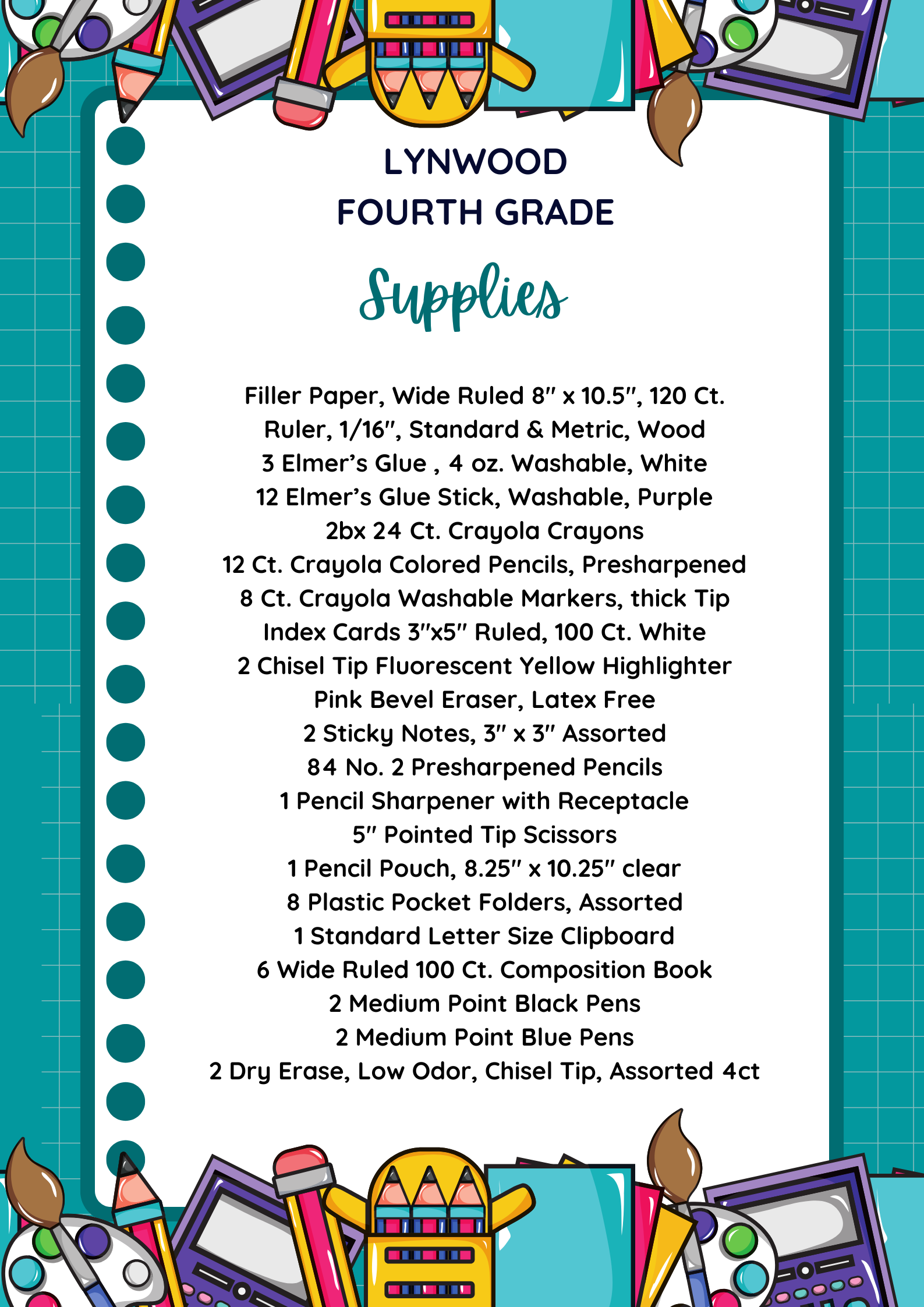 2026.2027 Supply List