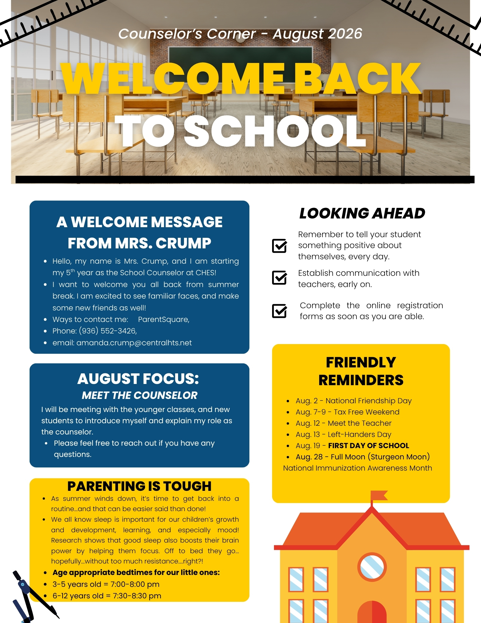 Counselor's Corner-August 2026 