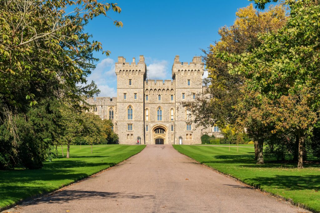 The front entrance of Windsor Castle