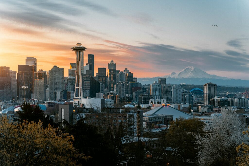 Seattle at sunset