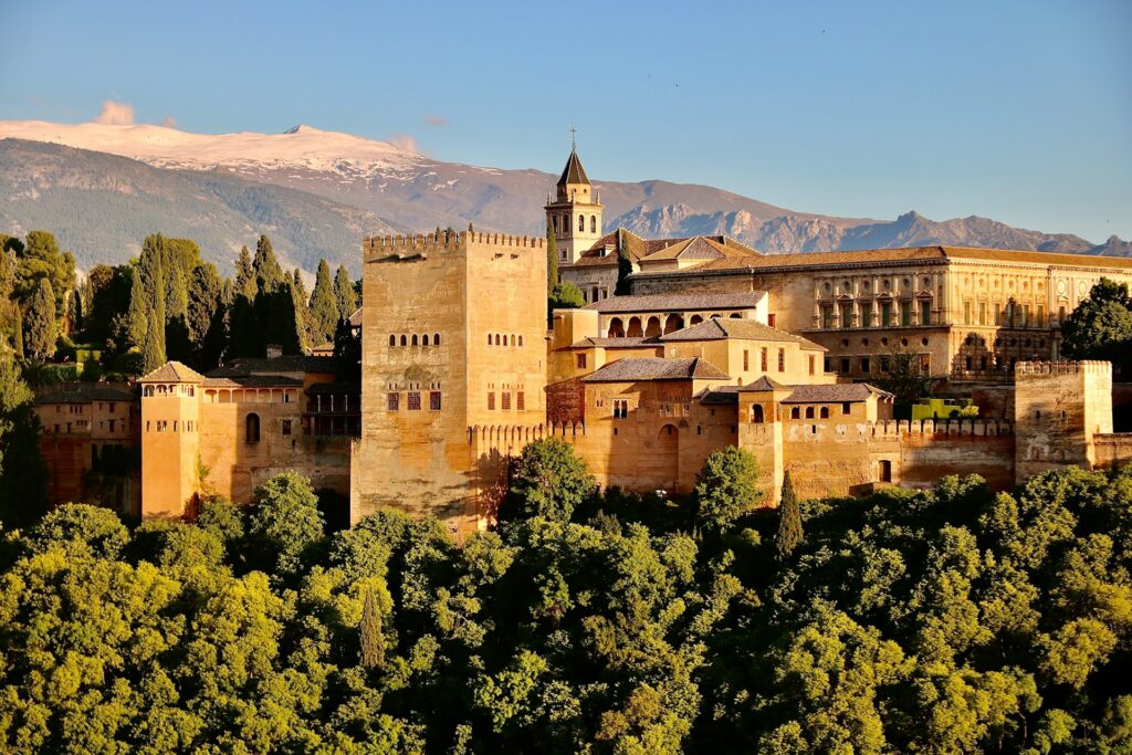 Limestone buildings in Granada