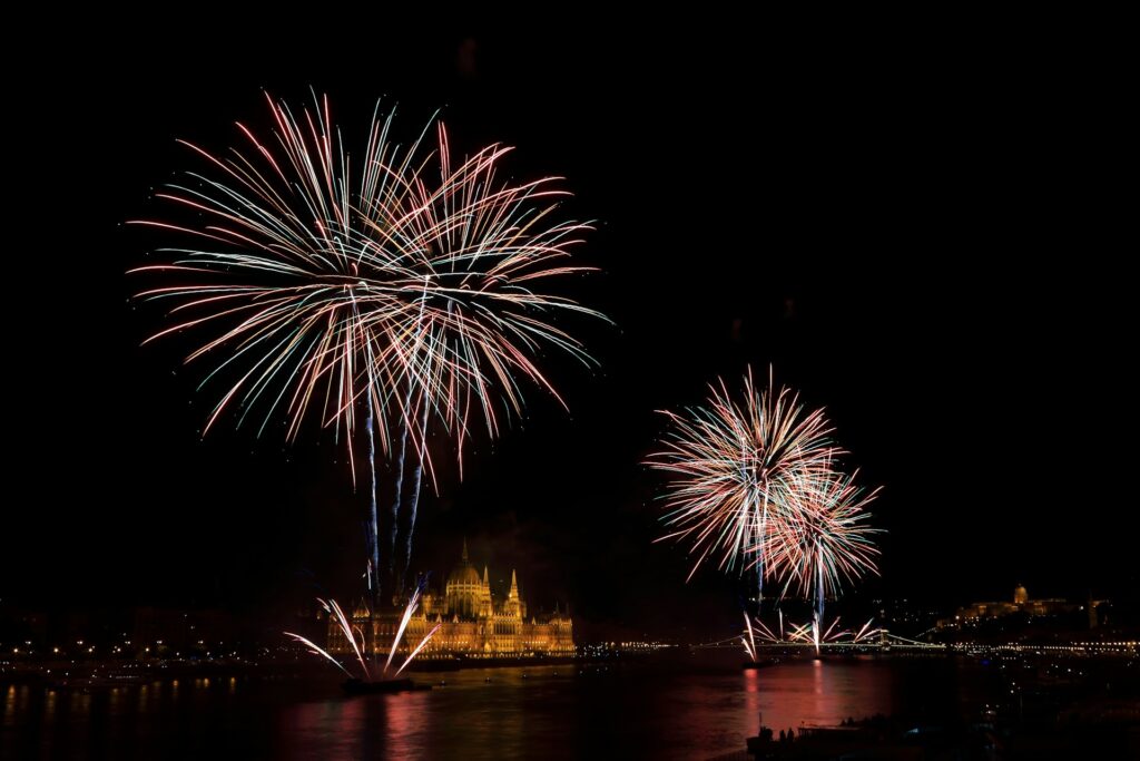 A 4th of July fireworks display