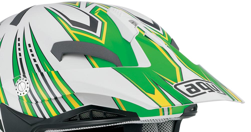 AGV Motorcycle Helmet Peak for MTX White/Green eBay