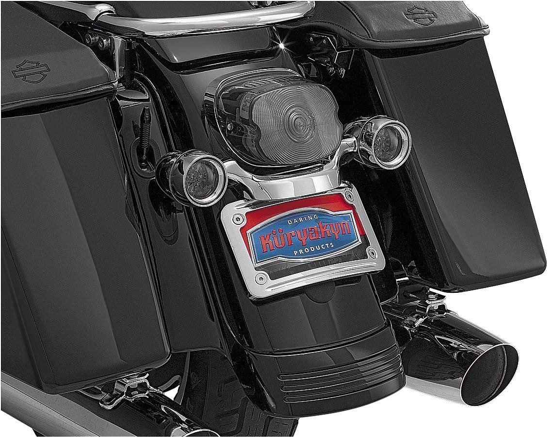 Harley FLHX Street Glide 20102013Curved License Plate Frame Chrome eBay