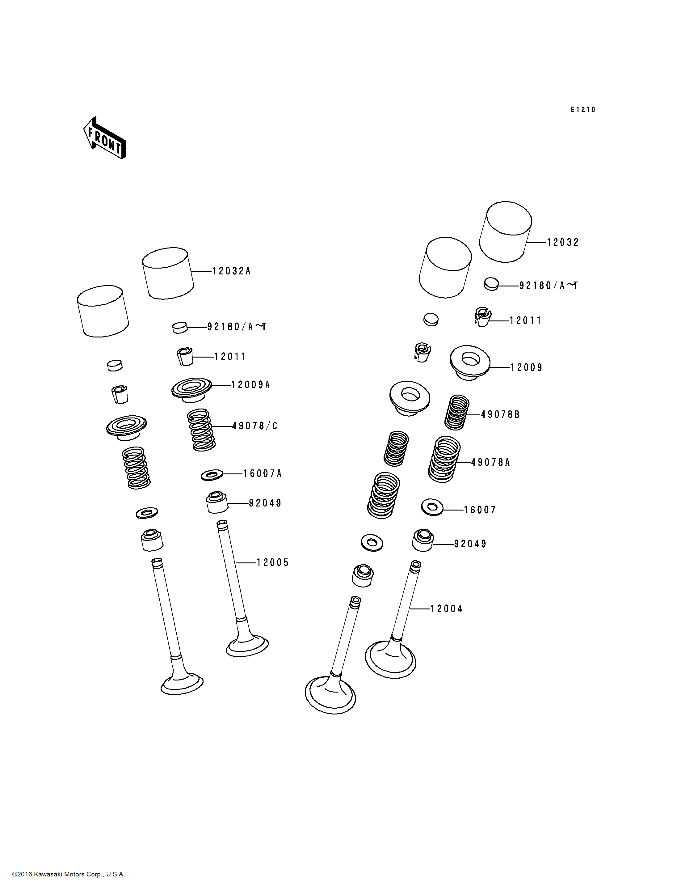 Buy 1997 Kawasaki Ninja ZX6R OEM Valve(s) Out Intake Spring Engine Valve in Dimondale