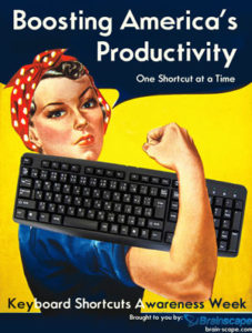 keyboard shortcuts, brainscape, productivity