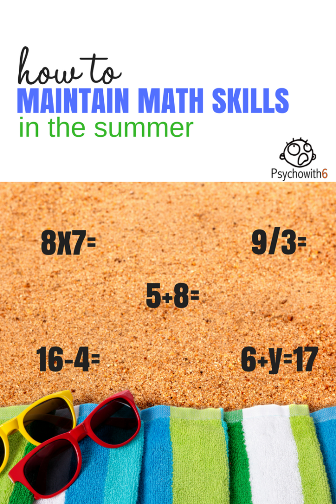How to maintain math skills in the summer