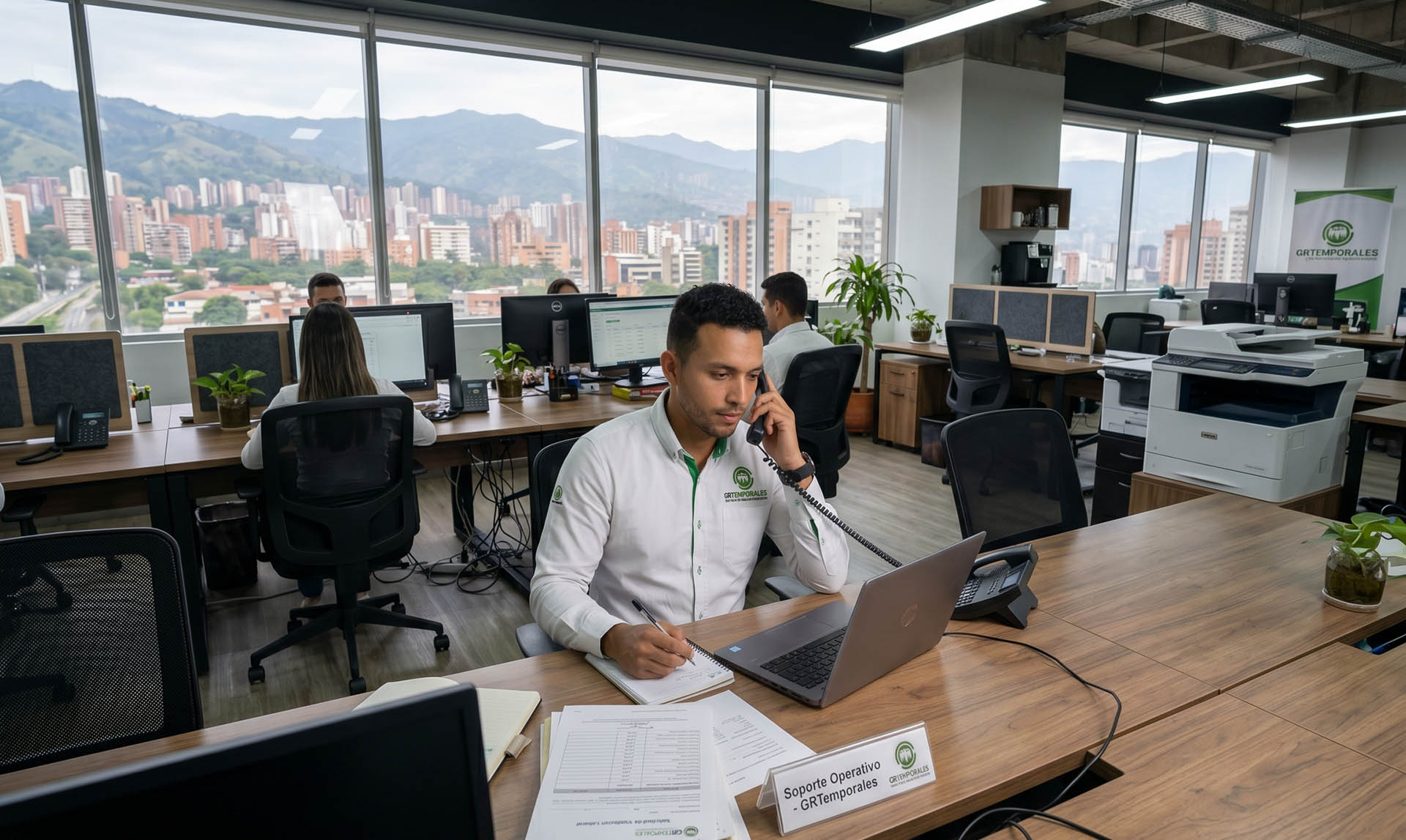 imagen de una persona dando la bienveniva a otra aws