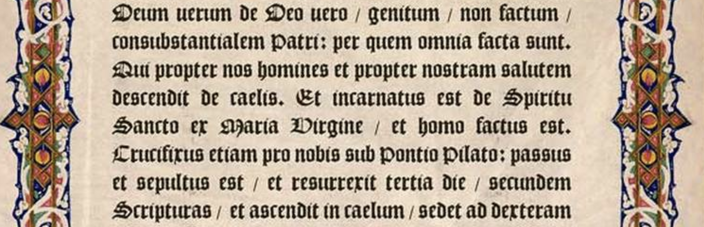 a portion of the Nicene Creed in latin